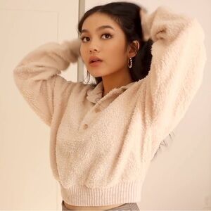 Eggie x Jessy Luxe Sherpa Cropped Sweater